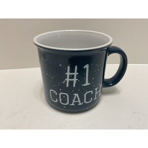 Market Finds #1 Coach Coffee Mug Navy Blue Speckled Campfire Ceramic Cup 14oz